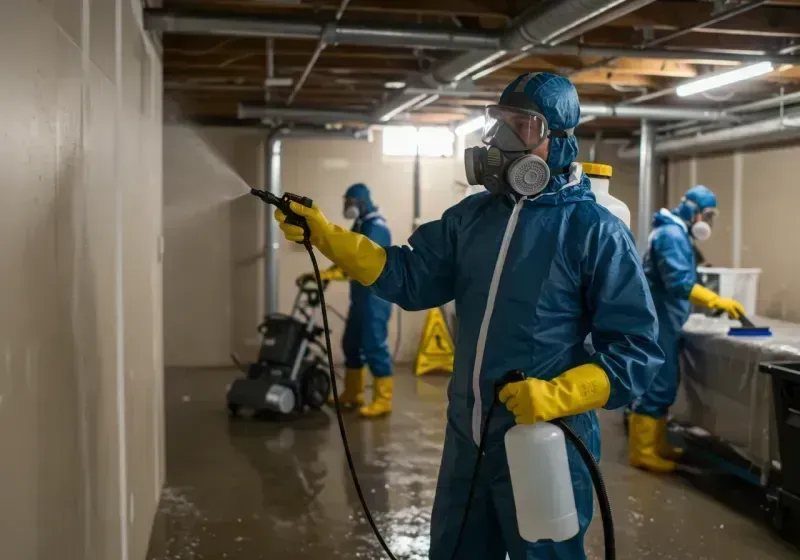 Basement Sanitization and Antimicrobial Treatment process in Barre, MA